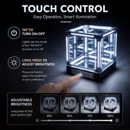 LED Infinity Cube – Abyss Mirror Light for Figure Display