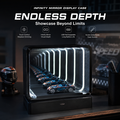 Infinity Mirror Display Case for Collectibles