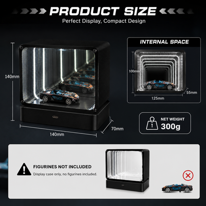 Infinity Mirror Display Case for Collectibles