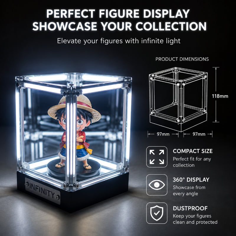 LED Infinity Cube – Abyss Mirror Light for Figure Display