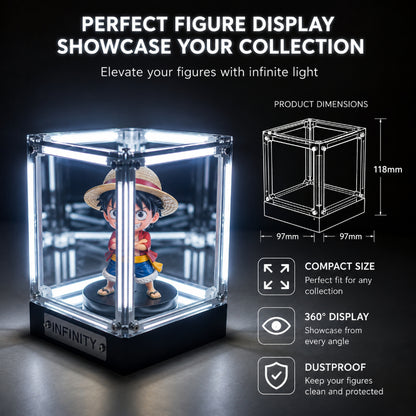 LED Infinity Cube – Abyss Mirror Light for Figure Display