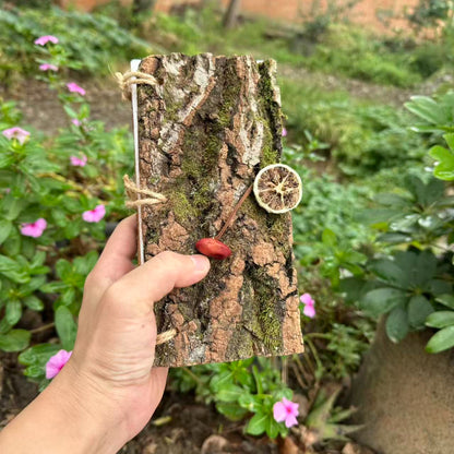 Handmade Bark-Textured Journal with Dongba Paper