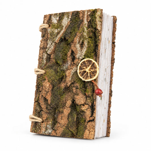 Handmade Bark-Textured Journal with Dongba Paper