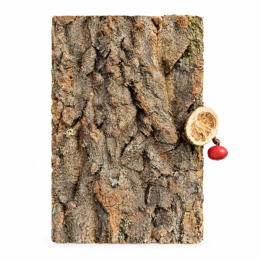Handmade Bark-Textured Journal with Kraft Paper